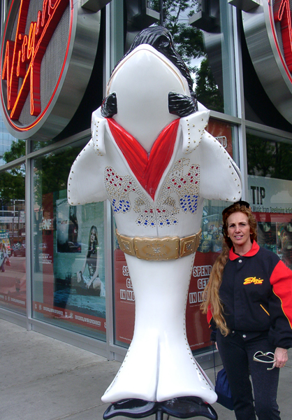 Karen Duquette and an Elvis Dolphin